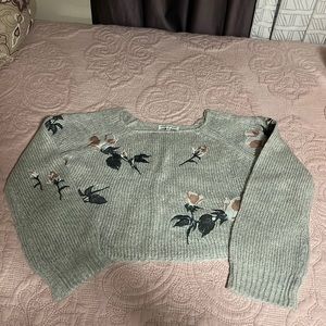 Woven Heart short sweater.